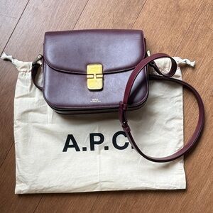 APC burgundy grace bag small